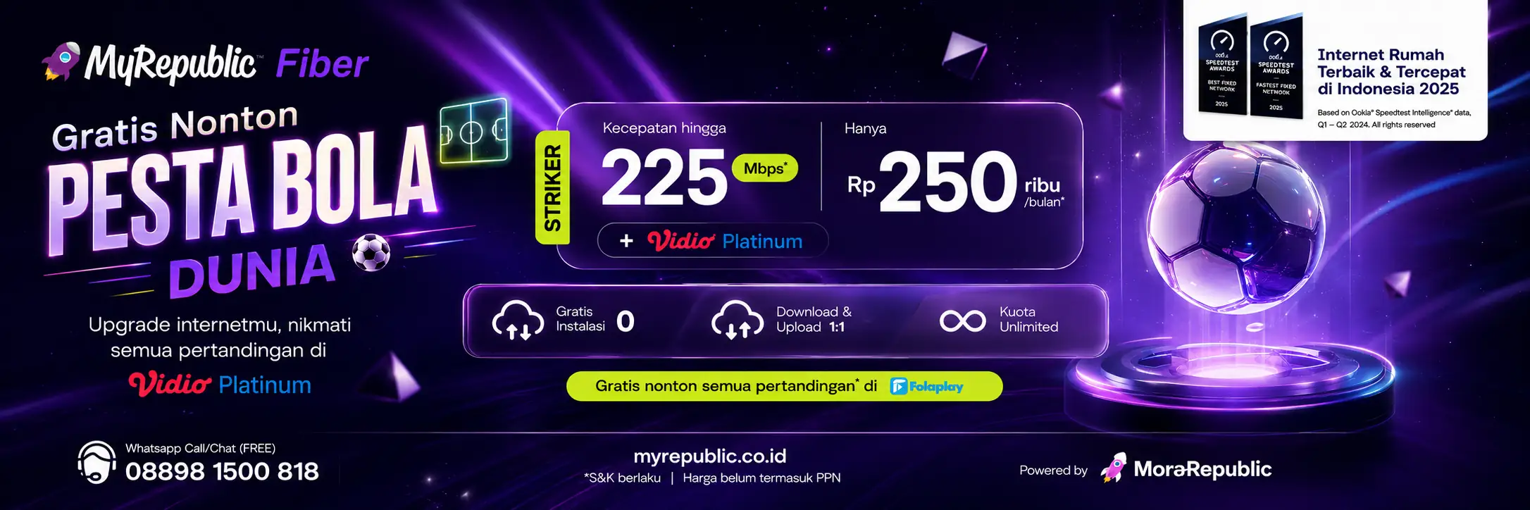 Nonton Live Streaming Pesta Bola Dunia Tanpa Buffering dengan MyRepublic