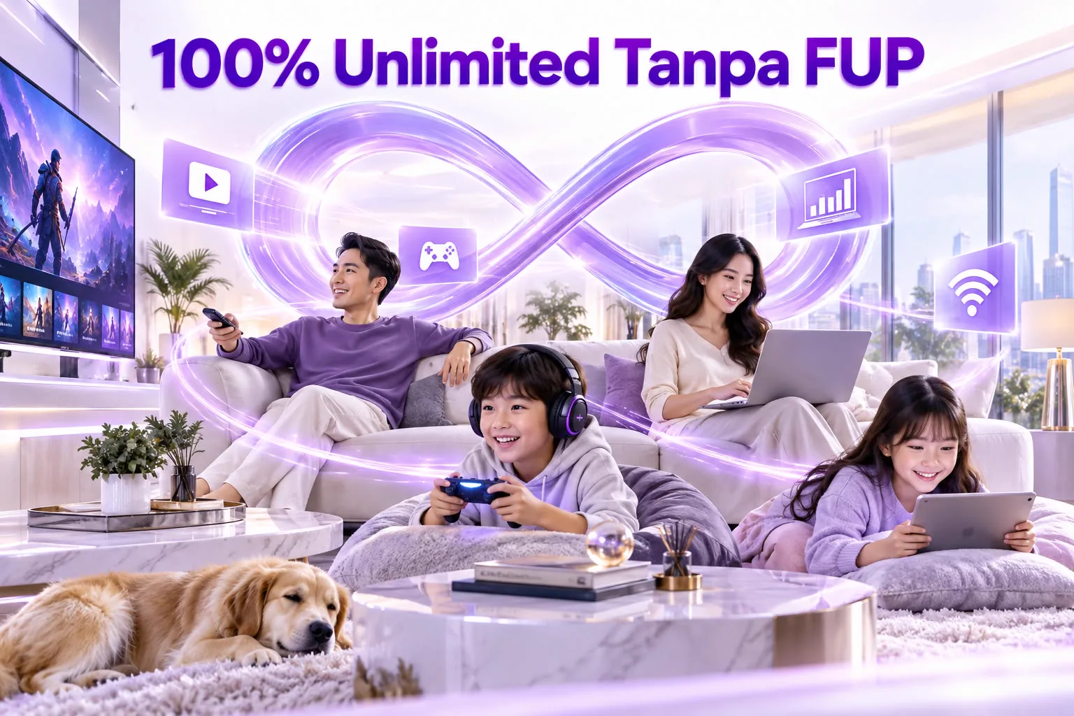 Internet 100% unlimited tanpa FUP dari MyRepublic Pekanbaru — kecepatan tetap stabil sampai akhir bulan