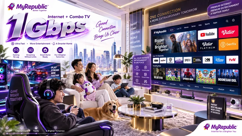 Paket WiFi ULTRA Combo TV 1 Gbps MyRepublic Pekanbaru