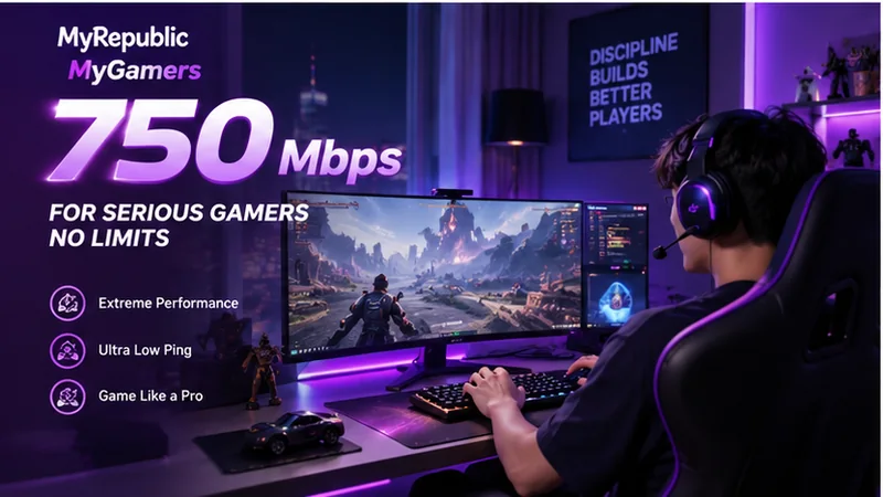 Paket WiFi MyGamers Diamond 750 Mbps MyRepublic Pekanbaru