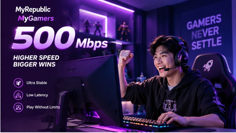 Paket WiFi MyGamers Gold 500 Mbps MyRepublic Pekanbaru